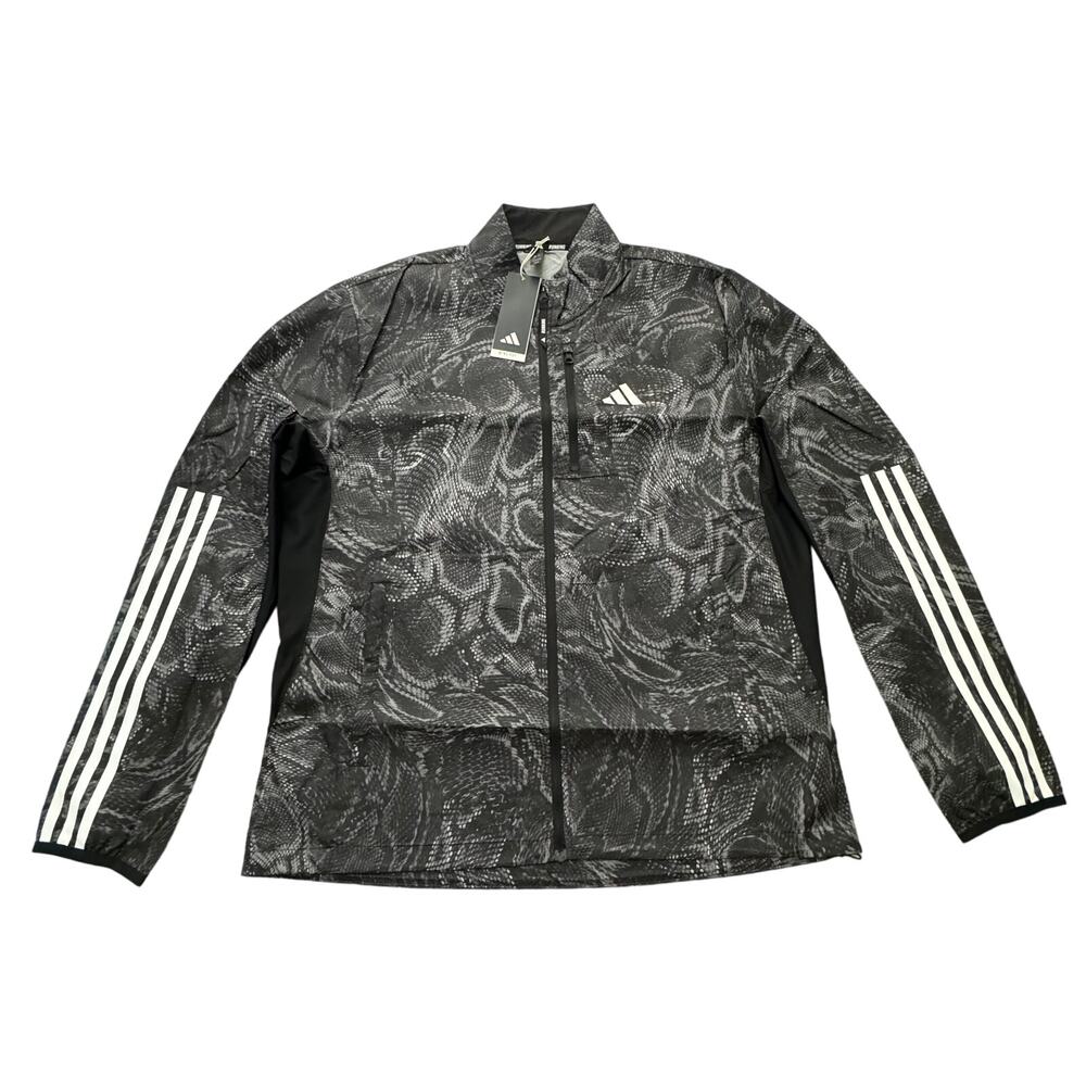 Adidas Men Running Wind Jacket Black Medium
